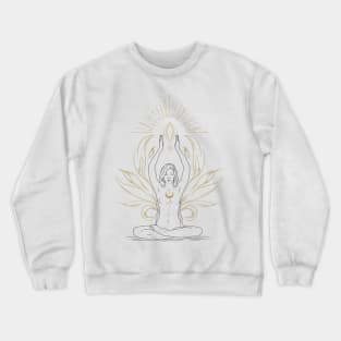 Meditation with lotus and light Crewneck Sweatshirt